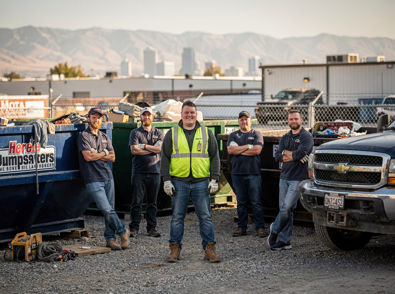 The Boise City Dumpster Rental pros team at work in Boise City